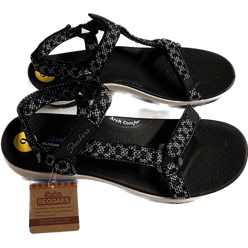 Skechers Women Arch Fit Reggae Sandals Size 9
